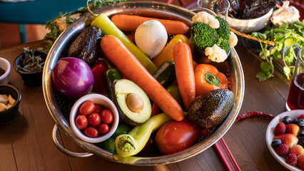 Bodegón moderno de verduras