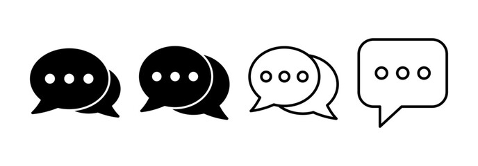 Chat icon vector for web and mobile app. speech bubble sign and symbol. comment icon. message