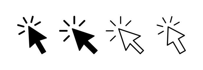 Click icon vector for web and mobile app. pointer arrow sign and symbol. cursor icon