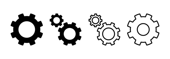 setting Icon vector for web and mobile app. Cog settings sign and symbol. Gear Sign