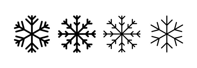 Obraz premium Snow icon vector for web and mobile app. snowflake sign and symbol