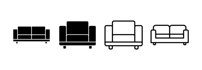 Sofa icon vector for web and mobile app. sofa sign and symbol. furniture icon