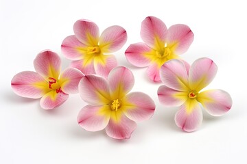 Obraz na płótnie Canvas colorful bouquet of pink and yellow flowers on a white background. Generative AI