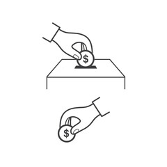 illustration of donate, charity, vector art.