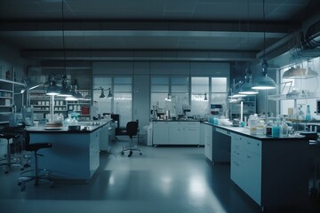 Medical theme, laboratory testing and research scene