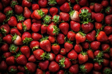 strawberries in a market