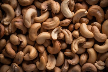 close up of cashew peanuts background