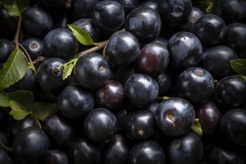 Many black currant berries