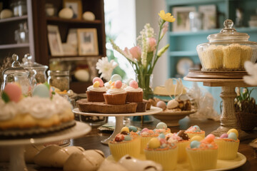 Easter delights. AI generated illustration.