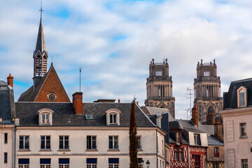 Fototapeta na wymiar Orleans street view, Centre-Val, France