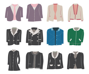 Set of Jacket. Man, Woman and Unisex Jacket, 