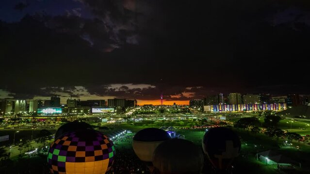 Hyper Lapse noturno na cidade de Brasilia, BRasil