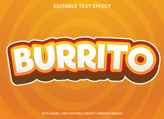 burrito logo with editable text effect template - obrazy, fototapety, plakaty