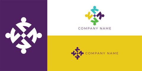 Simple and unique social group logo design.