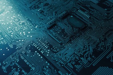 Obraz premium detailed computer circuit board for technology enthusiasts and engineers. Generative AI