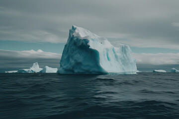 Fototapeta na wymiar Iceberg in the ocean. Generative AI