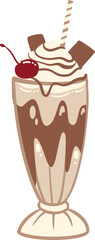 Chocolate milkshake illustration