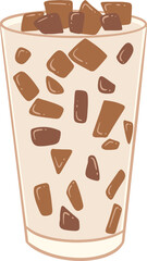 Jelly milk tea illustration