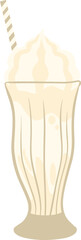 Vanilla milkshake illustration