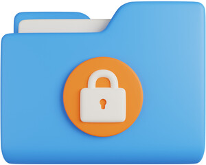 Lock Folder 3D Icon