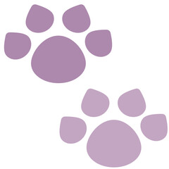 Fototapeta premium paw print flat icon