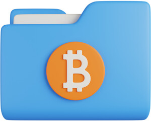 Bitcoin Folder 3D Icon