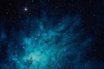 Deep Blue and Colourful Universe: A Stunning View of Stars and Beyond. (Generative AI)