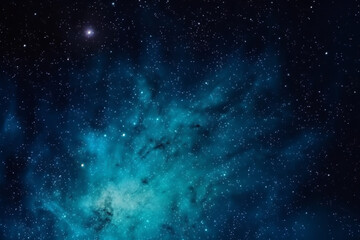 Obraz premium Deep Blue and Colourful Universe: A Stunning View of Stars and Beyond. (Generative AI)