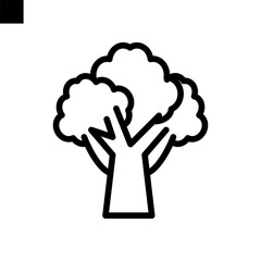 Tree icon line style vector
