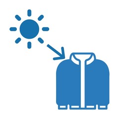 insulated jacket, jacket, fabric icon