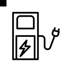 Electric Station icon line style vector