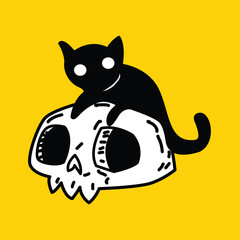 Cat & skull