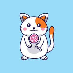 Cat eat candy