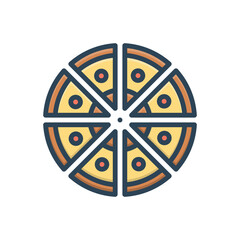 Color illustration icon for portion 