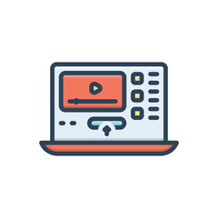 Color illustration icon for subscription 