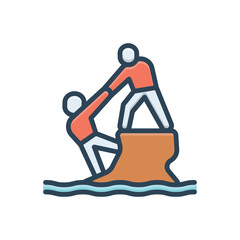 Color illustration icon for believe 