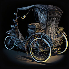 Fototapeta na wymiar pedicab concept generative AI