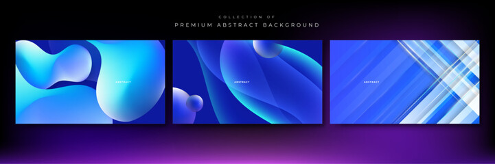 Vector gradient dynamic blue lines background