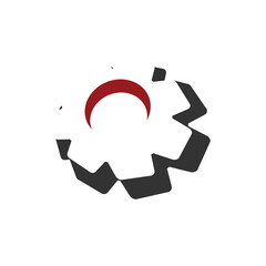 gear logo template. Icon Illustration Brand Identity. Isolated and flat illustration. Vector graphic