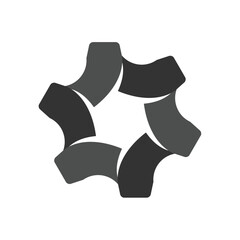 gear logo template. Icon Illustration Brand Identity. Isolated and flat illustration. Vector graphic