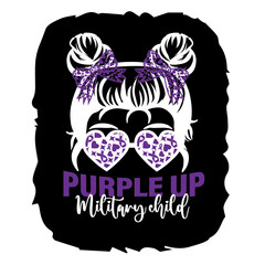 Purple Up For Military Kids Svg Bundle, Purple Up USA flag SVG, Proud Of Military Children Svg, Patriotic Military Svg, Military Family Svg
