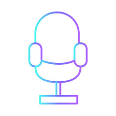 Position job business people icon with purple blue outline style. job, business, employee, concept, people, hr, recruitment. Vector Illustration