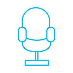 Position job business people icon with blue outline style. job, business, employee, concept, people, hr, recruitment. Vector Illustration