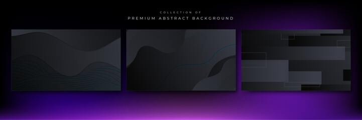 Modern black abstract presentation background with stripes lines