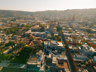 Panoramic aerial view of San Miguel de Allende, mexico
