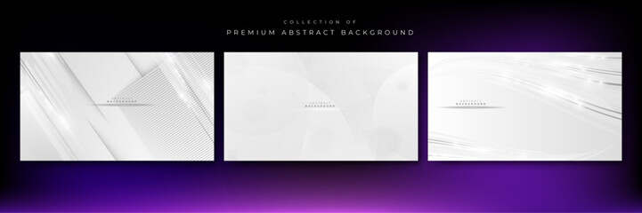Modern white abstract presentation background with stripes lines