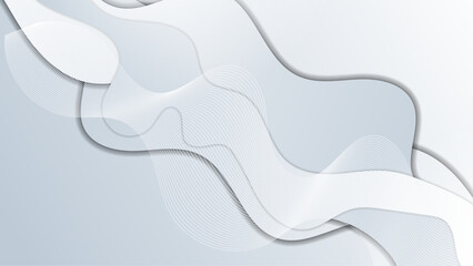 Modern white abstract presentation background with stripes lines