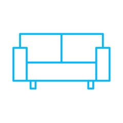Furniture real estate icon with blue outline style. home, furniture, house, estate, apartment, architecture, real. Vector Illustration. Vector Illustration