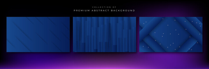 Obraz premium Abstract geometric wave blue background