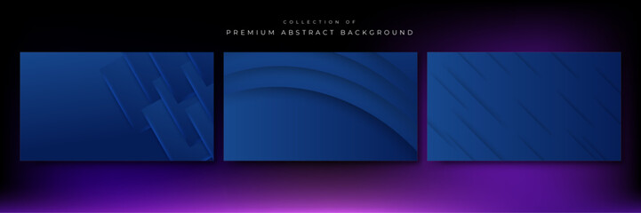 Vector gradient dynamic abstract lines blue background